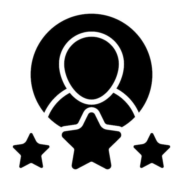 Icono de diseño premium de la calificación del cliente