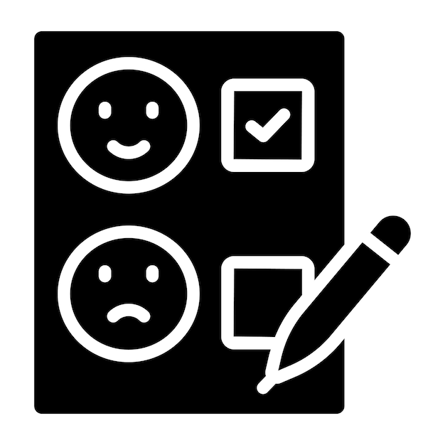 Icono de diseño premium de la encuesta de retroalimentación