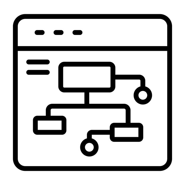 Icono de diseño premium del flujo de trabajo en línea