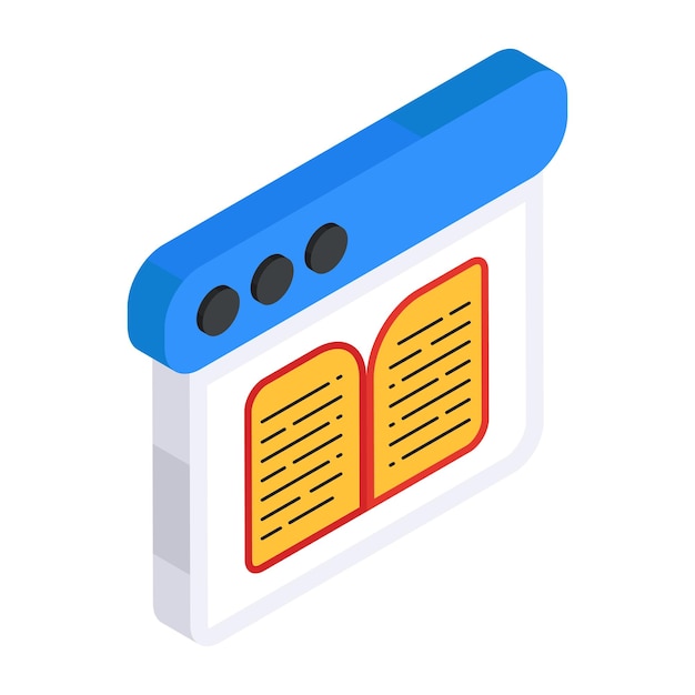 Icono de diseño premium del libro web