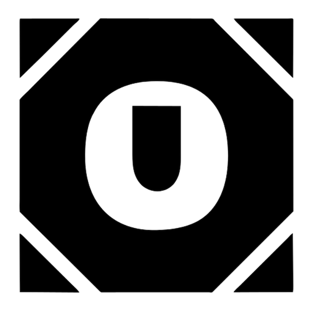 icono de diseño u un icono que forma la letra u con elementos de diseño creativos y cautivadores icono