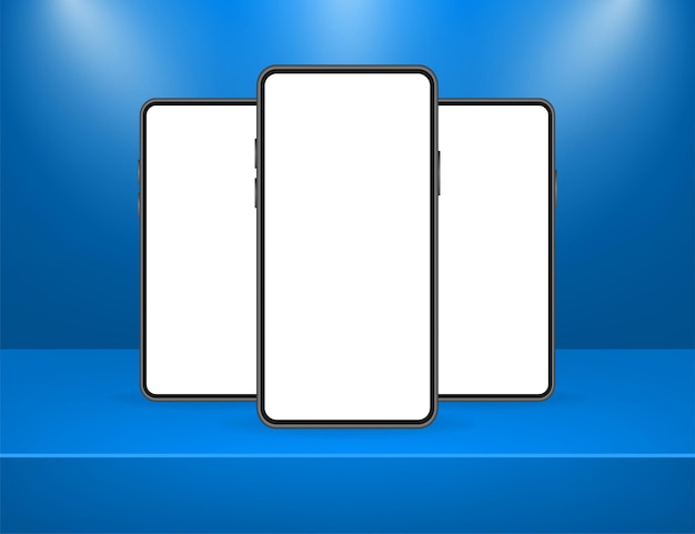 Icono con diseño ui y ux móvil azul sobre fondo rojo para diseño web