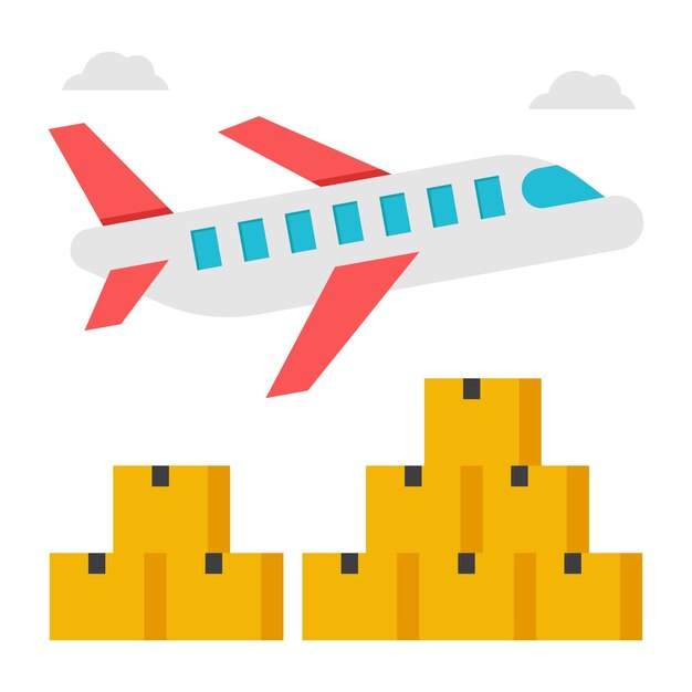 Icono de diseño único de la carga aérea
