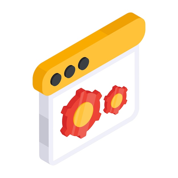 Un icono de diseño único de la configuración web