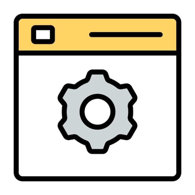 Un icono de diseño único de la configuración web
