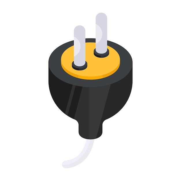 Un icono de diseño único de enchufe eléctrico