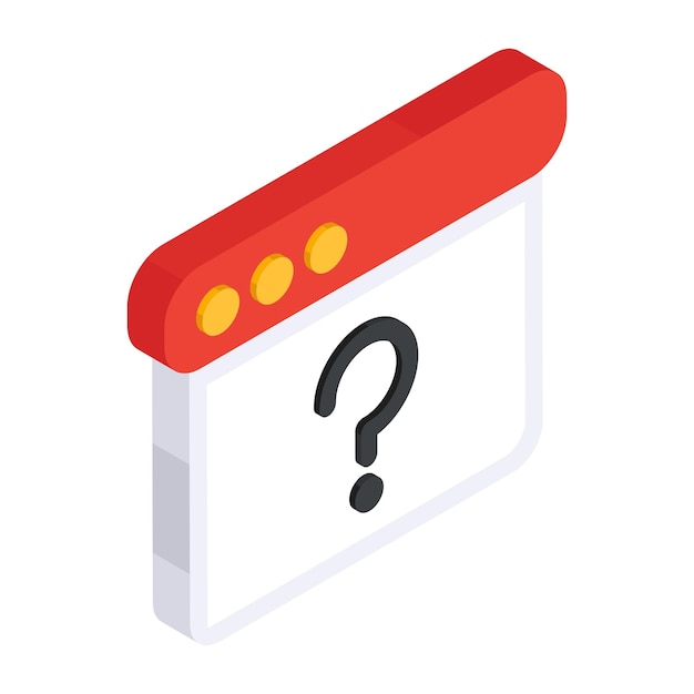 Un icono de diseño único de signo de interrogación