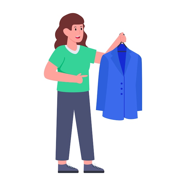 Vector icono de diseño único de vendedor de ropa