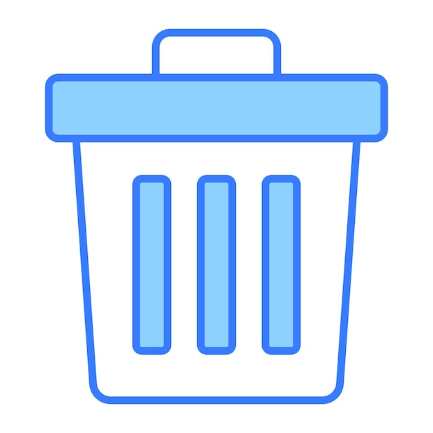 Icono de diseño vectorial de la basura de eliminación en estilo de moda