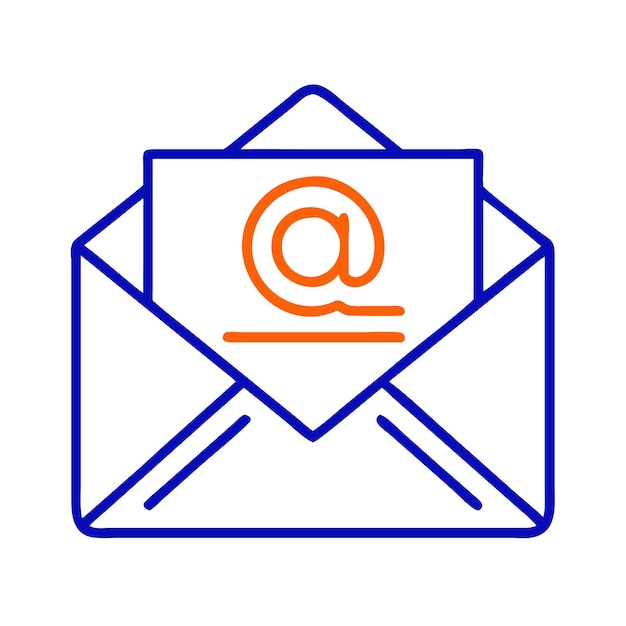 Icono de diseño vectorial de correo electrónico e ilustración del logotipo