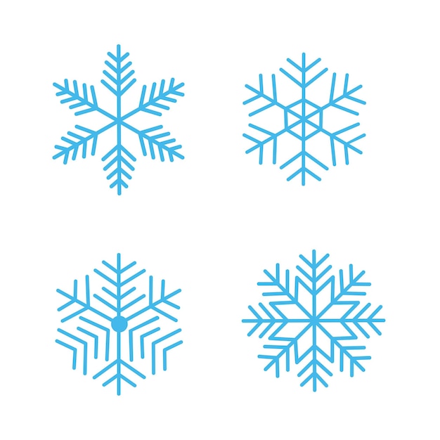 Icono de diseño vectorial o símbolo de forma de nieve