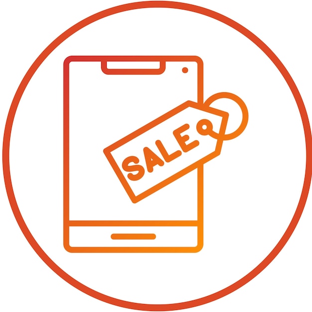 Icono de diseño vectorial de venta Estilo de icono