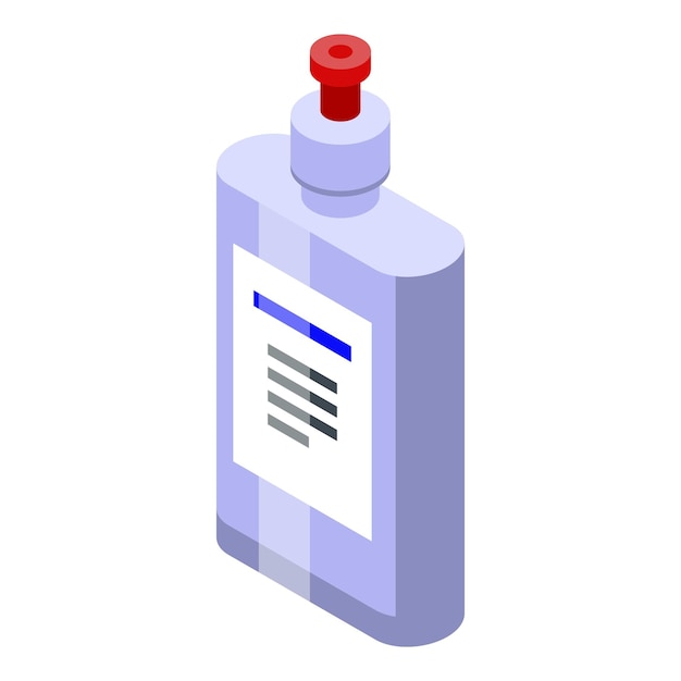 Icono de dispensador de botella de jabón Isométrico de icono de vector de dispensador de botella de jabón para diseño web aislado sobre fondo blanco