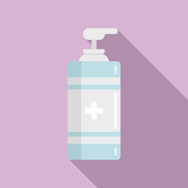 Vector icono del dispensador de gel antiséptico ilustración plana del icono de vector del dispensador de gel antiséptico para diseño web