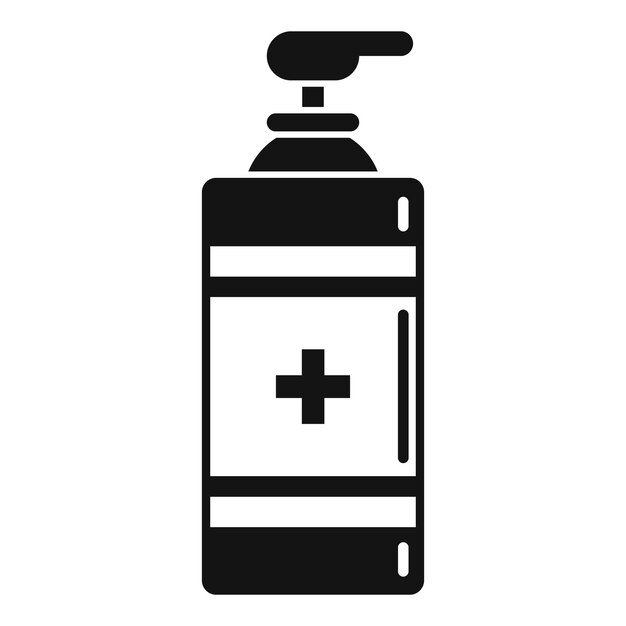 Icono del dispensador de gel antiséptico Ilustración simple del icono del vector del dispensador de gel antiséptico para diseño web aislado sobre fondo blanco