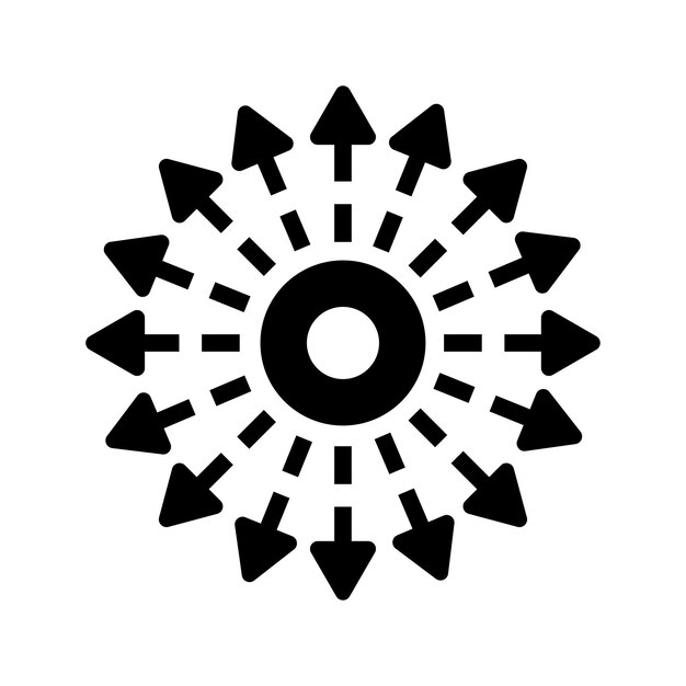 Icono de dispersión de difusión