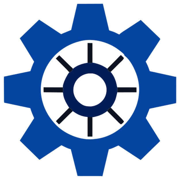 icono de disposición geométrica de los engranajes