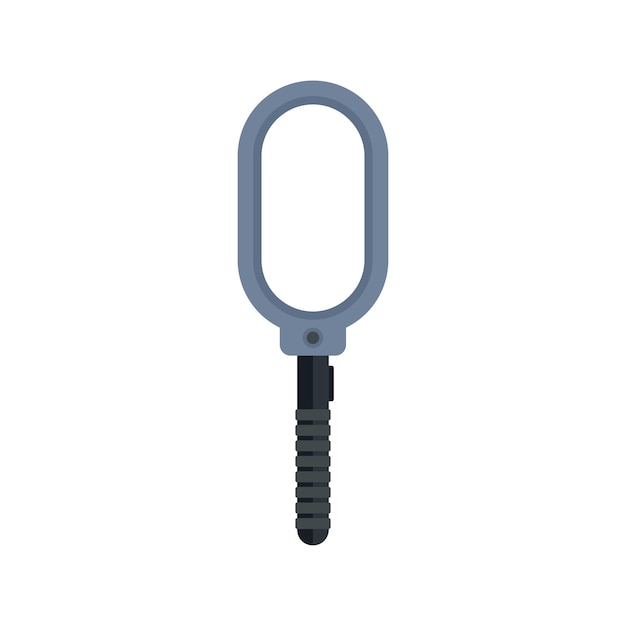 Icono de dispositivo detector de metales Ilustración plana del icono de vector de dispositivo detector de metales aislado sobre fondo blanco
