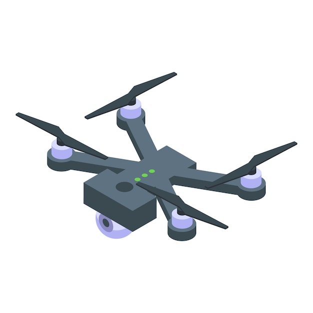 Vector icono de dispositivo drone isométrico del icono de vector de dispositivo drone para diseño web aislado sobre fondo blanco.