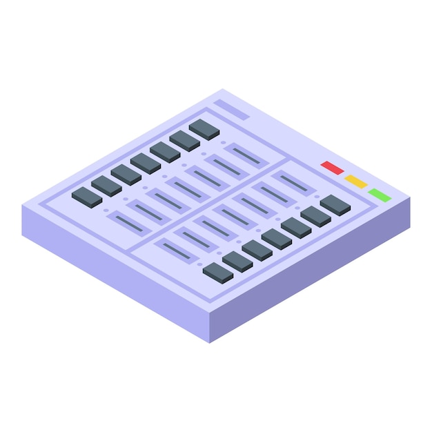 Icono del dispositivo electoral vector isométrico Votante en línea Caja digital