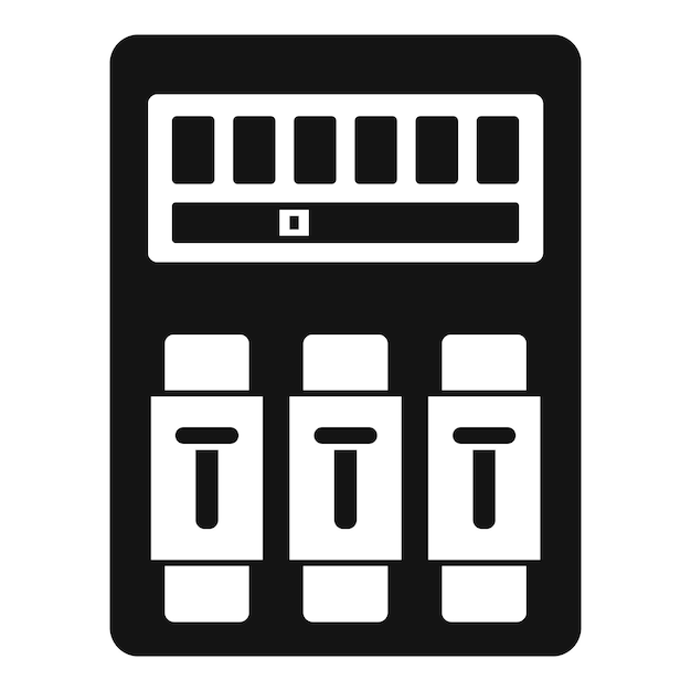 Icono de dispositivo eléctrico de interruptor Ilustración simple del icono de vector de dispositivo eléctrico de interruptor para diseño web aislado sobre fondo blanco