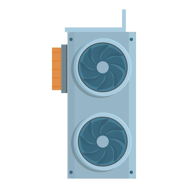 Icono de dispositivo gpu Caricatura de icono de vector de dispositivo gpu para diseño web aislado sobre fondo blanco