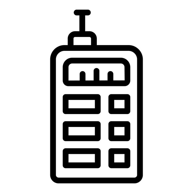 Icono de dispositivo de medición láser Contorno Icono de vector de dispositivo de medición láser para diseño web aislado sobre fondo blanco