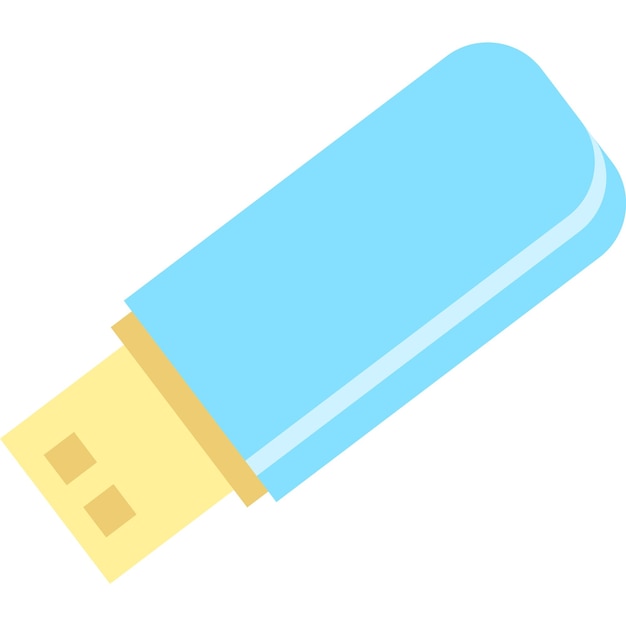 Icono de dispositivo de unidad flash USB Vector de disco de memoria Dispositivo accesorio de hardware de datos Accesorio de transferencia y almacenamiento de información digital remoto aislado sobre fondo blanco