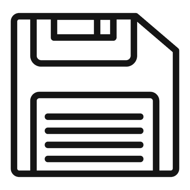 El icono de disquete de almacenamiento de datos es ideal para copias de seguridad y temas retro