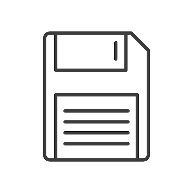 Icono de disquete conjunto de disquetes signo de computadora botón de guardado símbolo vectorial icono de tarjeta de memoria