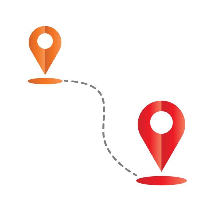 Icono de distancia de ubicación Arte vectorial Iconos y gráficos