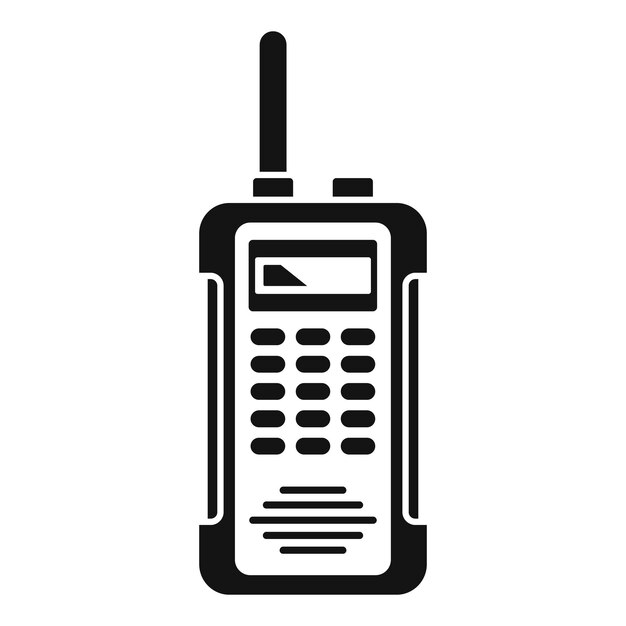 Icono de distancia de walkie talkie Ilustración simple del icono de vector de distancia de walkie talkie para diseño web aislado sobre fondo blanco