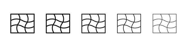 Ícono de distorsión Signo del logotipo vectorial
