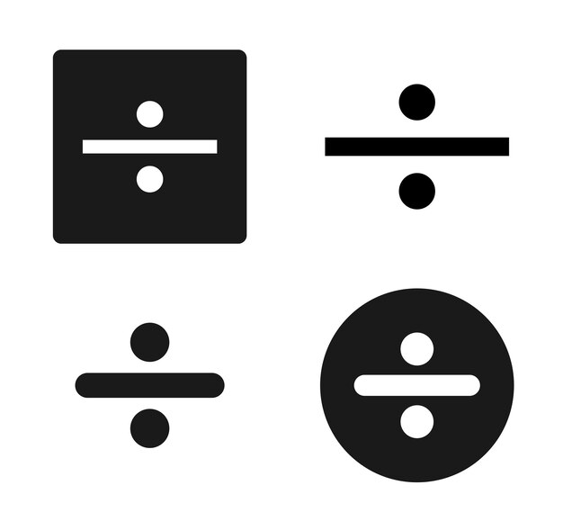 El icono de división se establece en el vector del icono de la división plana