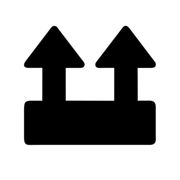 icono de doble flecha hacia arriba para el pictograma del juego