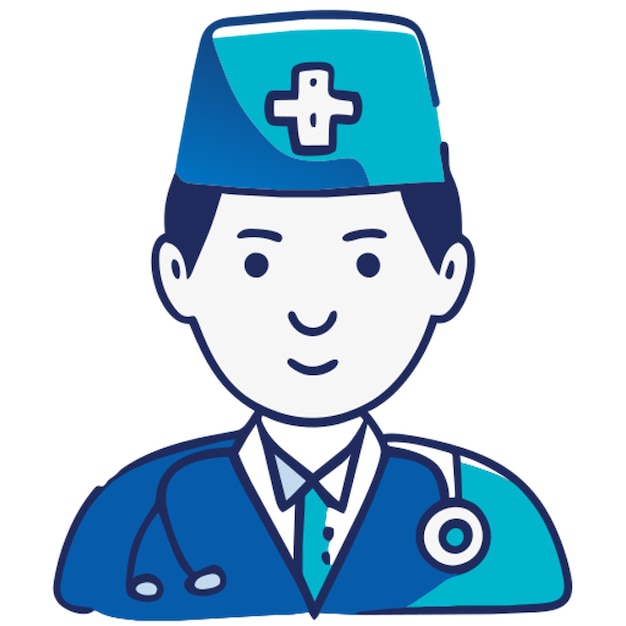 icono de doctor borrado de desplazamiento de relleno