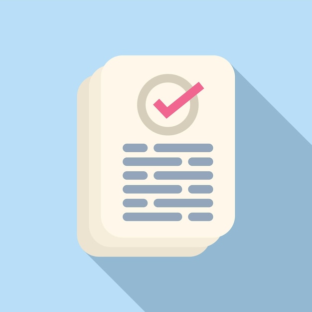 Ícono de documentación legal de vector plano Producto de auditoría
