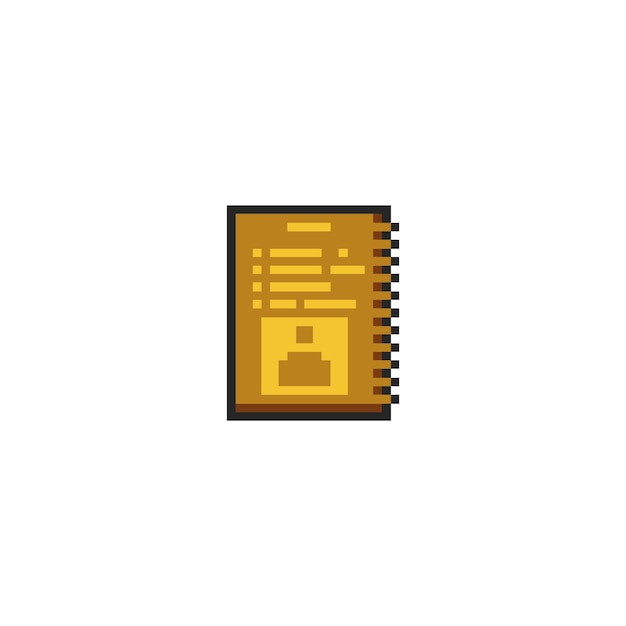 Icono del documento de arte vectorial de píxeles