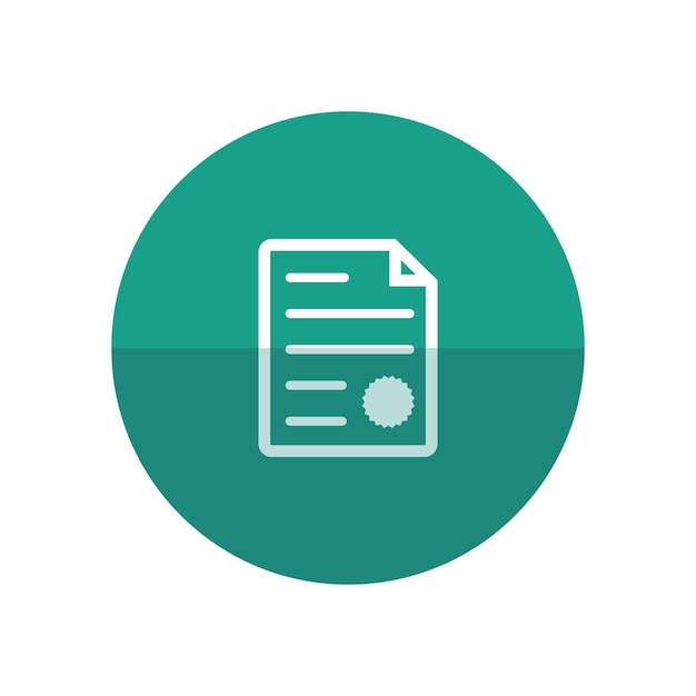 Ícono de documento de contrato en estilo de círculo de color plano Acuerdo acuerdo propiedad préstamo hipotecario dinero