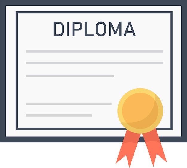 Vector icono del documento de diploma