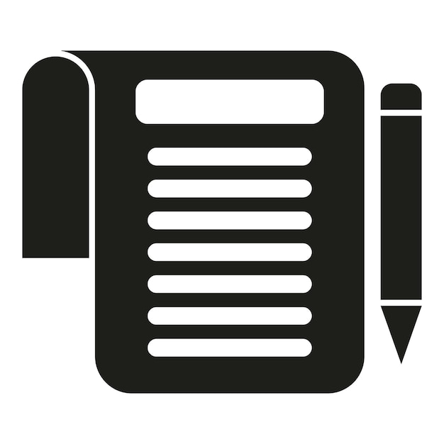 Icono de documento de firma vector simple Estrategia futuro Tasa de dinero