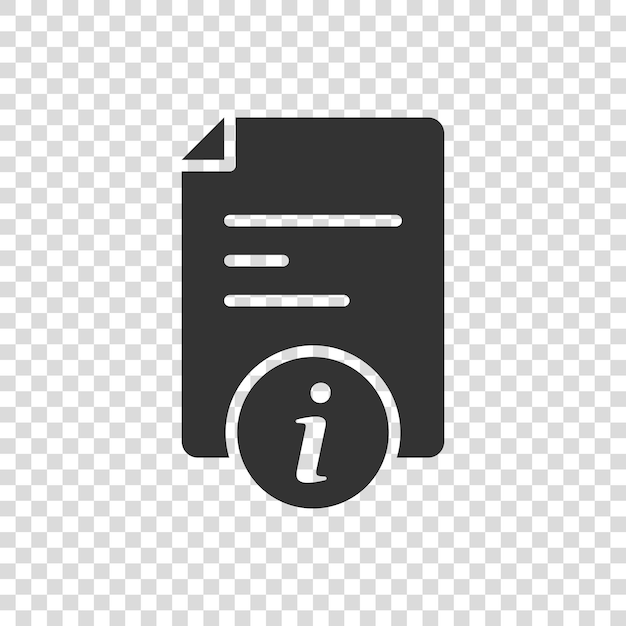 Ícono de documento de instrucciones en estilo plano Ilustración vectorial manual en fondo aislado Concepto de negocio de carteles de hoja de papel