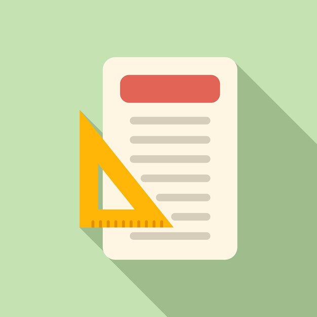 Icono de documento de papel vector plano Página de equipo Proyecto de ayuda