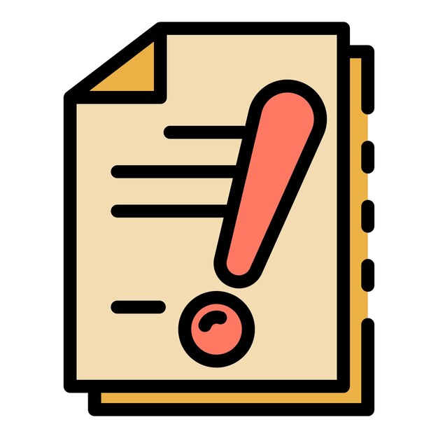 Icono de documentos de inicio Contorno de documentos de comienzo Icono vectorial de color plano aislado