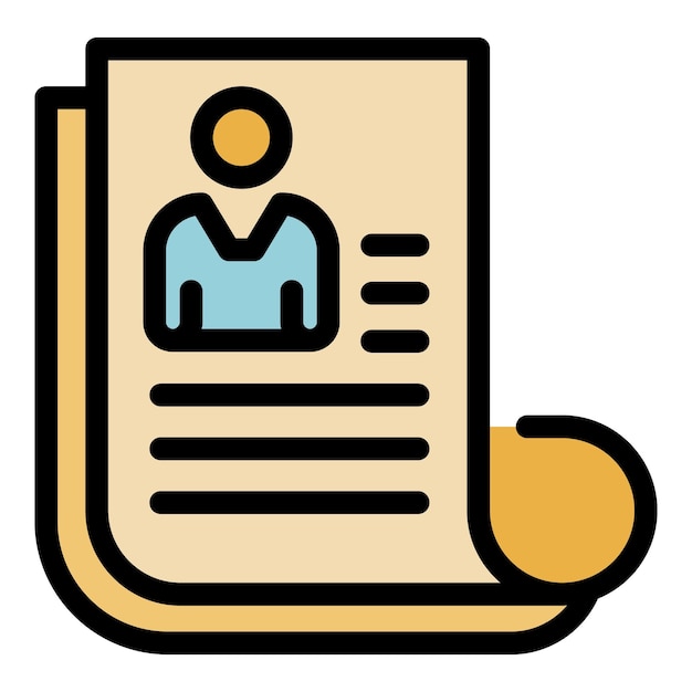 El icono de los documentos de subcontratación El esquema de los papeles de subtratación El icono vectorial El color es plano y aislado