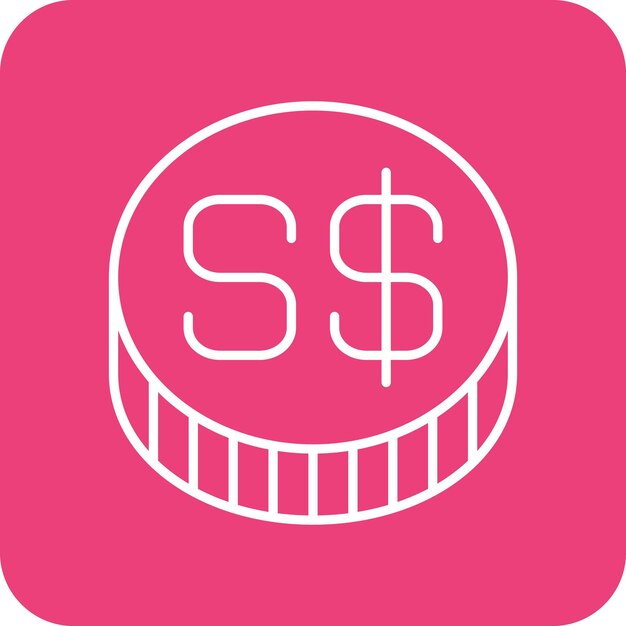 Icono del dólar de Singapur
