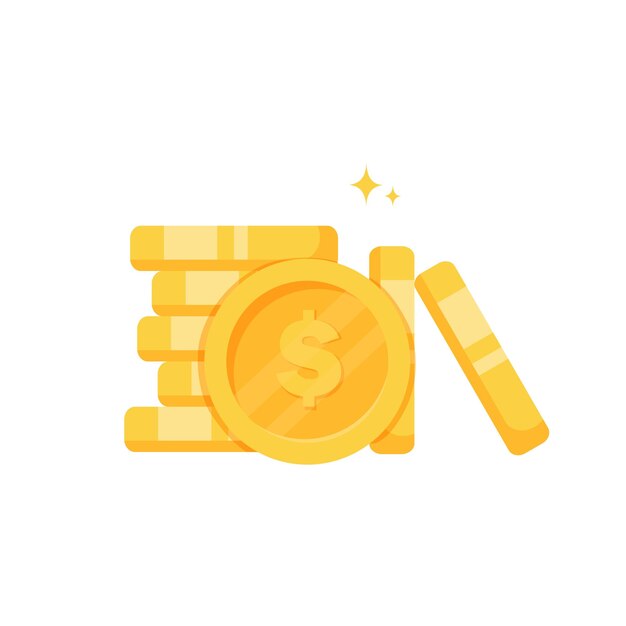 El icono de dólar vectorial establece el valor en dólares de la billetera vectorial y las ideas de gasto de dinero de la tarjeta de crédito