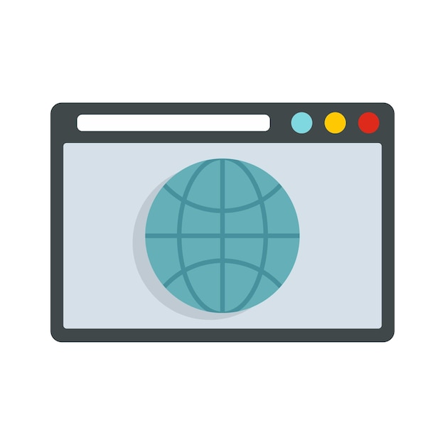 Icono de dominio de hosting Ilustración plana del icono de vector de dominio de hosting para diseño web