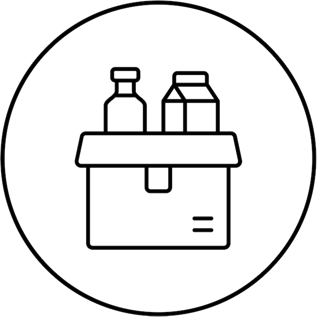 El icono de la donación de alimentos