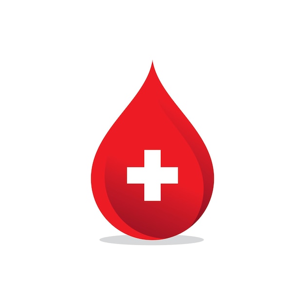 Icono de donantes de sangre, ilustración de vector de logo de sangre